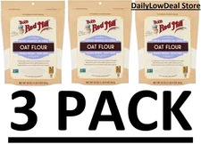 3 PACK - Bob's Red Mill Oat Flour 20 oz Pkg (Total 60 oz)