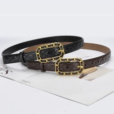 Women's Waist Belt Genuine Leather Pin Buckle Casual Everyday Wear 2.8cm Wide