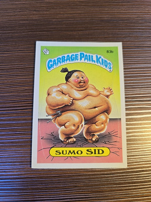 Rare 83b* Sumo Sid GLOSSY one star GPK 1985 Topps Garbage Pail Kids Series 2 OS2