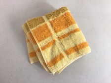 Vintage Mid Century Yellow Retro Stripes Hand Towel