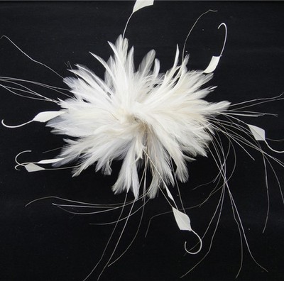 Gänse Hechel Feder gedreht Halterung Blume Millinery Fascinator für Party Deko