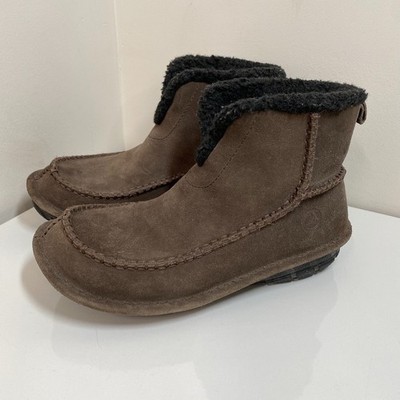 Crocs Suede Chukka Boots Fleece Lined Moc Toe Brown Womens 8 Mens 6 11125