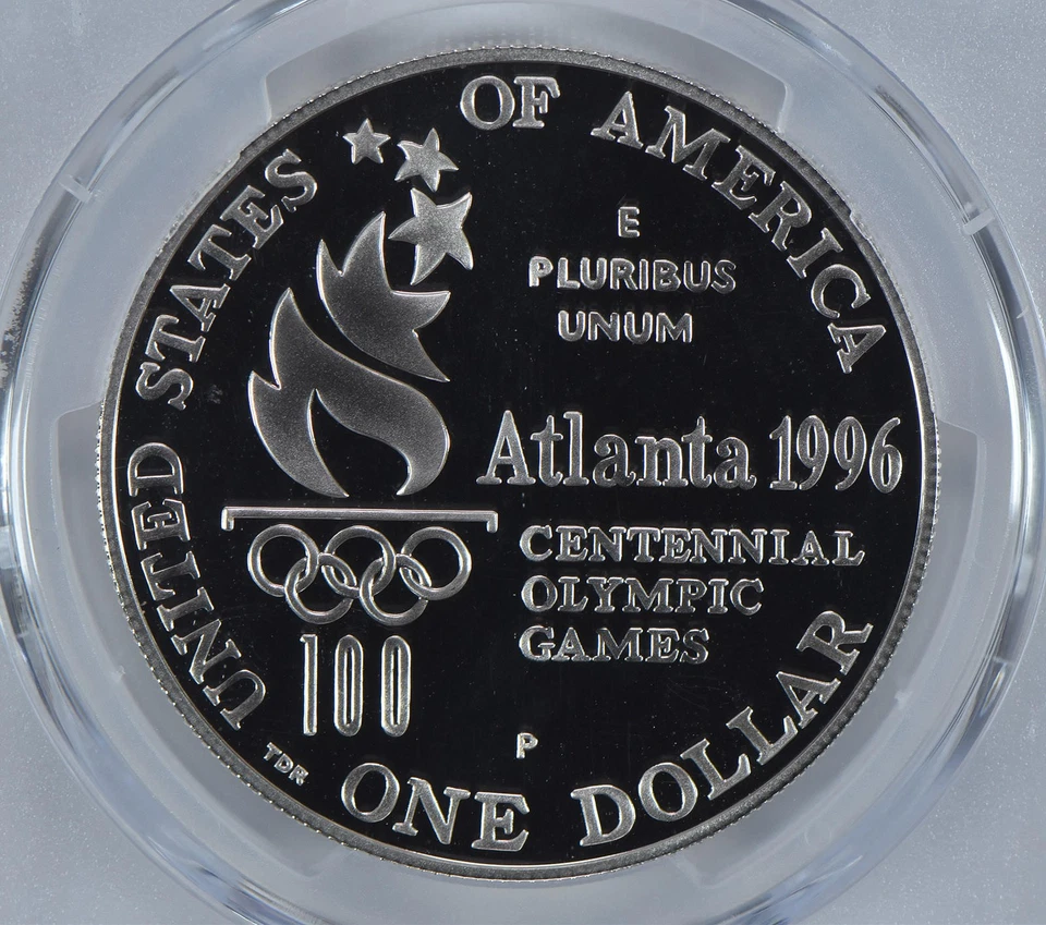 1996-P Olympic Tennis Commemorative Dollar PR69 DCAM PCGS Blue Label *4499 - Image 4 of 4