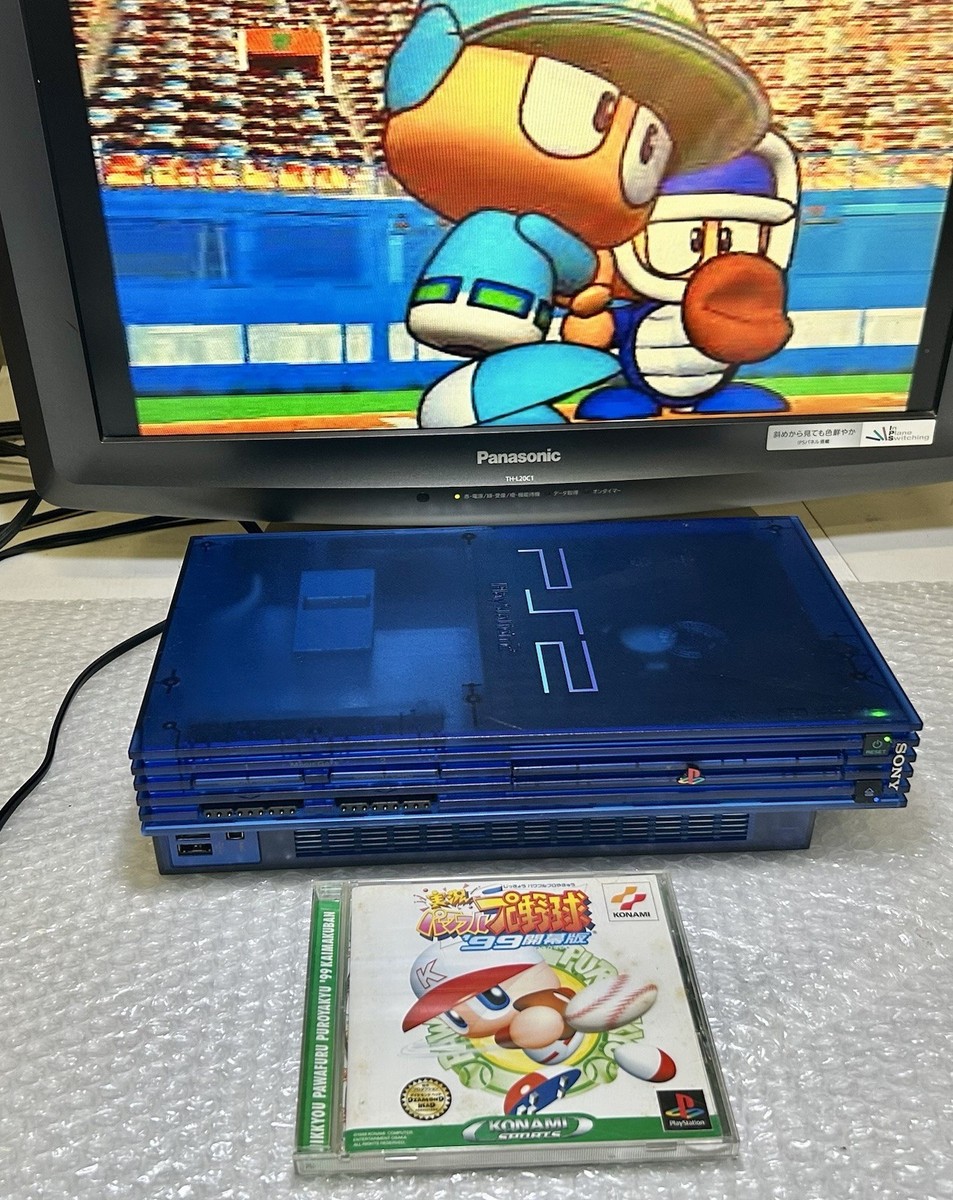 ☆すぐ遊べるセット☆ PS2 SCPH-37000セットオーシャンブルー PlayStation PS2 SCPH-37000 Ocean Blue + Game FAT CONSOLE JAPAN