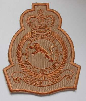 99 SQUADRON RAF Squadron / Crest Cloth Patch Desert Wear