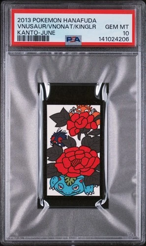 2013 POKEMON HANAFUDA KANTO JUNE KINGLER/VENONAT/VENUSAUR PSA 10