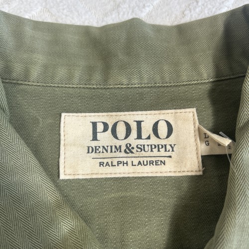 Giacca Denim & Supply Ralph Lauren uomo grande vernice verde camion lavoro utilità - Foto 4 di 9