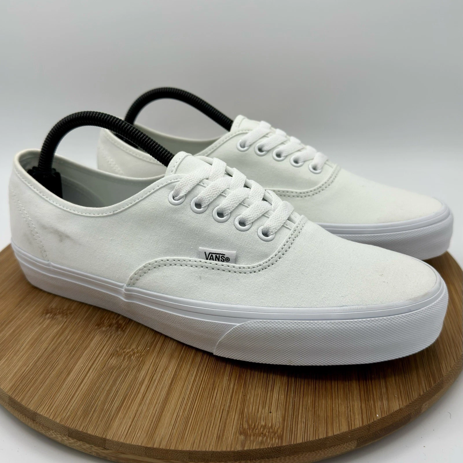 Scarpe da skate Vans autentiche uomo taglia 9 5 donna 11 sneakers vera tela bianca