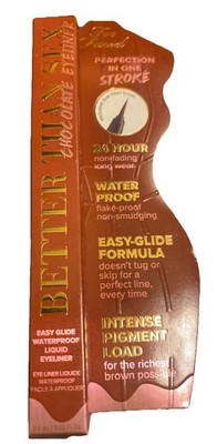 Too Faced Better Than Sex Easy Glide Waterproof Liquid Eyeliner CHOCOLATE Liner