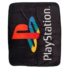 PlayStation Logo Digital Fleece Throw Blanket Multi-Color