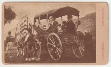 R. Caracachian Armenian CDV Photo Ottoman Veiled Women Carriage Constantinople