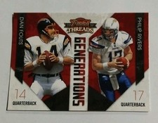 Philip Rivers/ Dan Fouts 2010  Panini Threads NFL Insert CARD #13 Chargers 