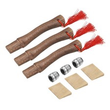 3pcs Wood Axe Handle Replacement 10.2" with Wooden and Round Wedges for Axe