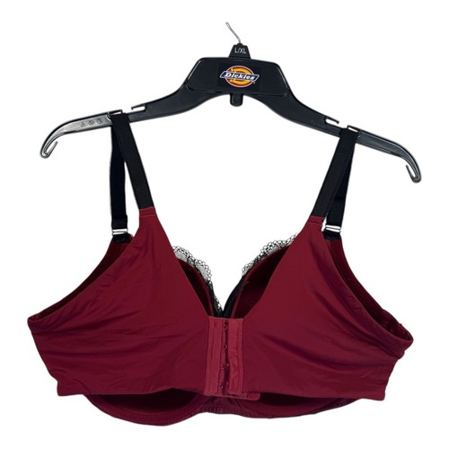 Torrid Curve Bra Womens Size 40DDD Red Black Lace Balconette Lightly Lined - Picture 6 of 6