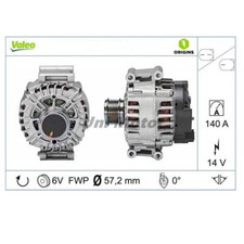 06J903023G OEM Valeo Alternator For AUDI A3 S3 VW Golf GTi 2015 2016 1.8T 2.0T