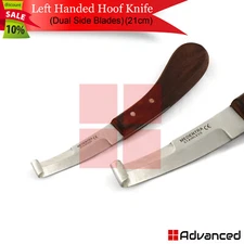 Hoof Knife Left Double Sided Wide Blades Veterinary Goat Sheep Horses Farrier 