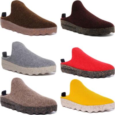 Asportuguesas Slip On Wool Felt Womens Shoes In Forest Green - Main Image