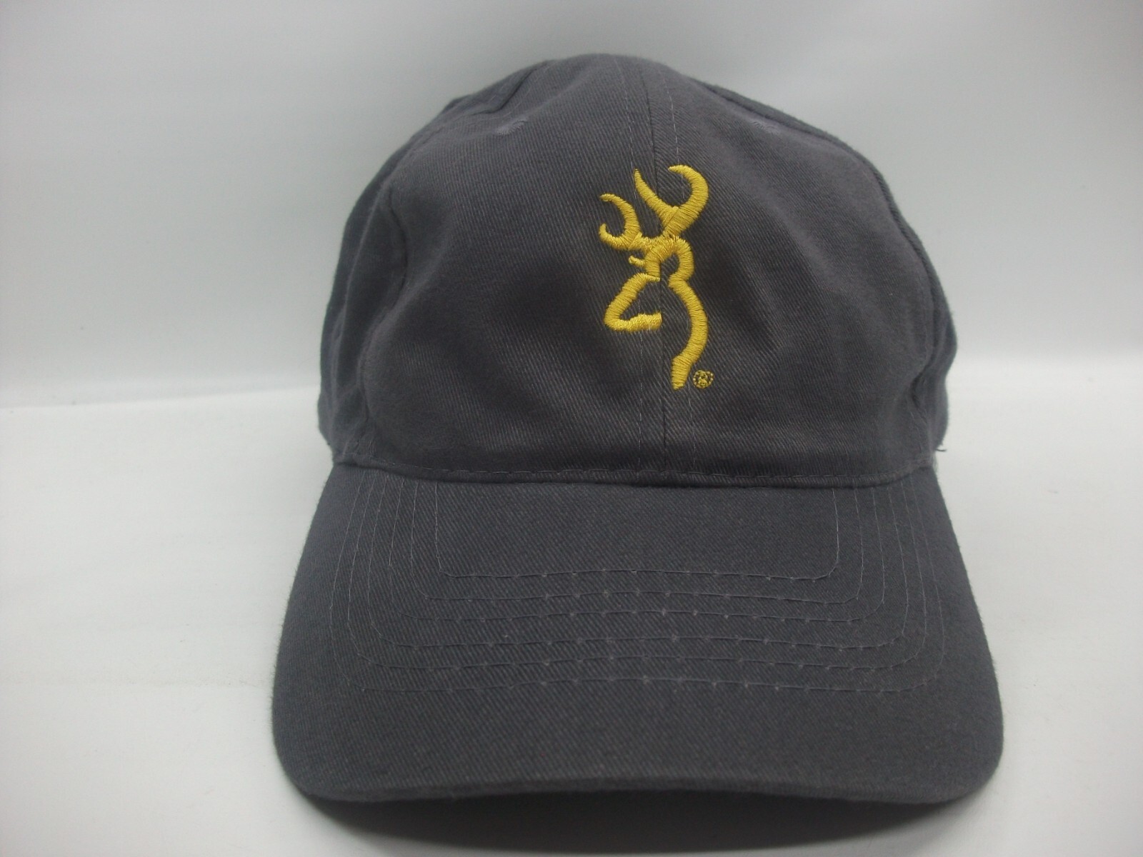 Browning Hat Gray Hook Loop Baseball Cap - image 2