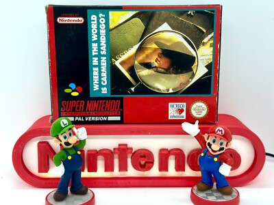 WHERE IN THE WORLD IS CARMEN SANDIEGO? - SUPER NINTENDO - SNES - PAL NOE OVP CIB