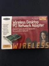 Belkin Wireless Desktop PCI Network Adapter F5D6000 - New in Sealed Box!