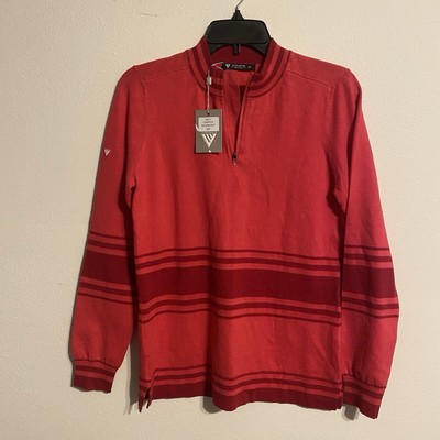 Levelwear Women s XS 1/4 Zip Lightweight Sweater Pink Campus Raspberry NWT