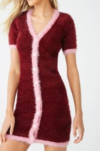 fuzzy mini dress