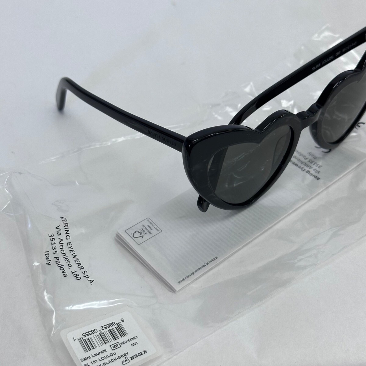?️ New Saint Laurent SL181 LOU LOU 001 Sunglasses - Black Frame, Grey Lenses Saint Laurent SL 181 Loulou Sunglasses - Black / Grey  main image 2