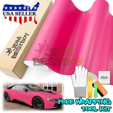Premium Ultra Matte Flat Rose Red Auto Vinyl Wrap Sticker Decal Sheet Film DIY