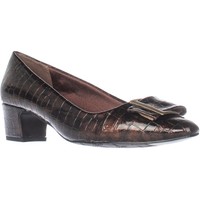 Easy Street Wisteria Kitten Heel Pumps - Bronze Patent Croc, 9 Us on sale Easy Street Wisteria Kitten Heel Pumps - Bronze Patent Croc, 9 Us on sale
