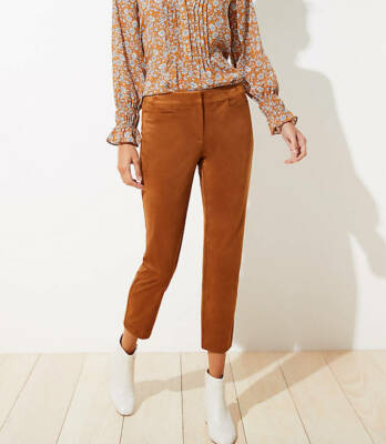 LOFT Women's NWT Faux Suede Slim Pants 