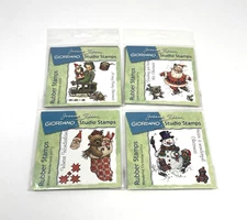 4 Joanna Sheen Giordano Studio Stamps Winter and Christmas Themed NIP
