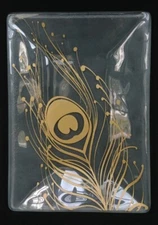 Vintage Annieglass 8" by 5.5” Rectangle Gold Feather Tray Signed Numbered