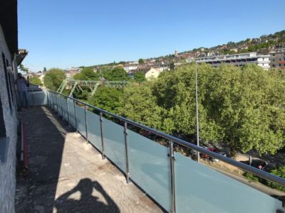 Balkongeländer mit VSG-Anthrazit Glas Geländer Treppe Terrasse Edelstahl Bausatz