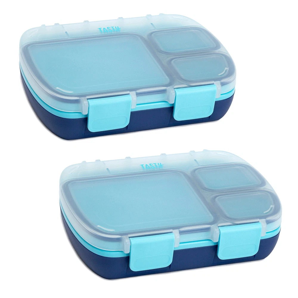 Kids & Adults Bento Lunch Box with Removable Tray and Handle in Blue  