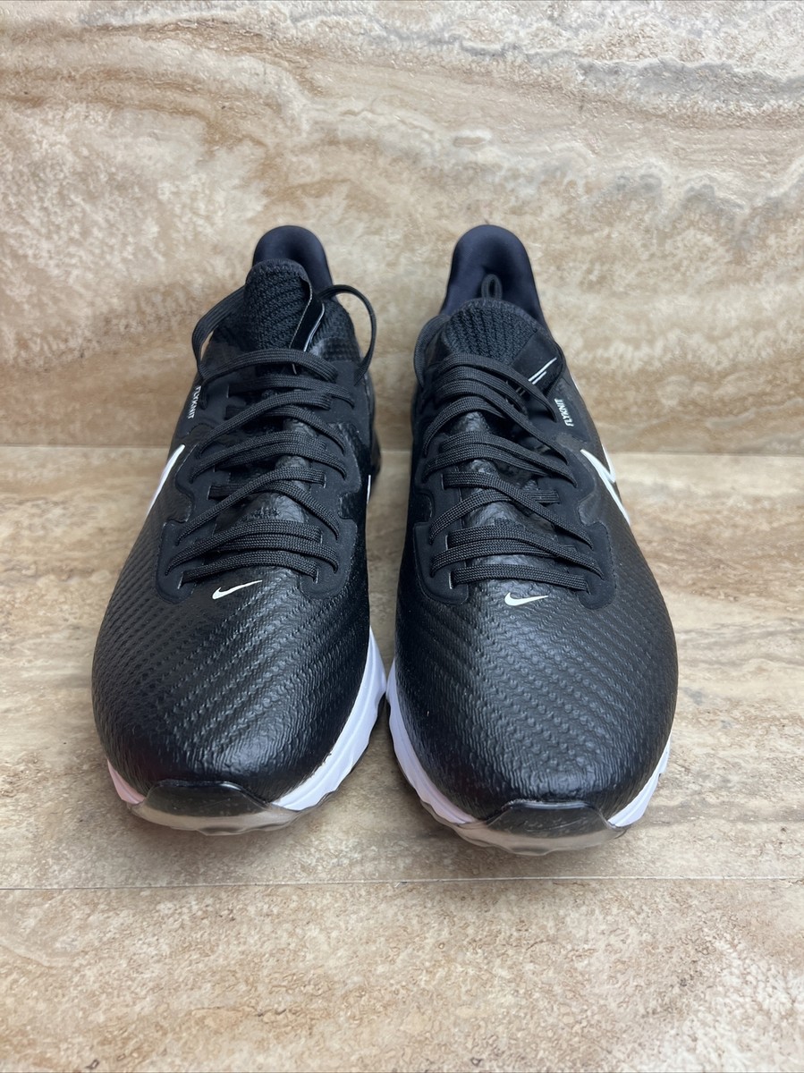 Nike Air Zoom Infinity Tour Golf Shoes Flyknit Black White Mens