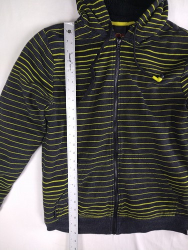 Tony Hawk Lined Hoodie (Mens Size M Medium) Striped Gray Yellow - Read - Picture 2 of 8