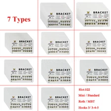10X Dental Orthodontic Metal Brackets Braces Mini Roth/MBT.022 Hook 3 4 5 OR