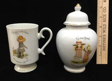 Friend Holly Hobbie Mug Cup & Jar Urn True Happy Home That Welcomes Ceramic