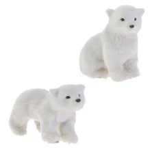 Furry Polar Bear Ornament