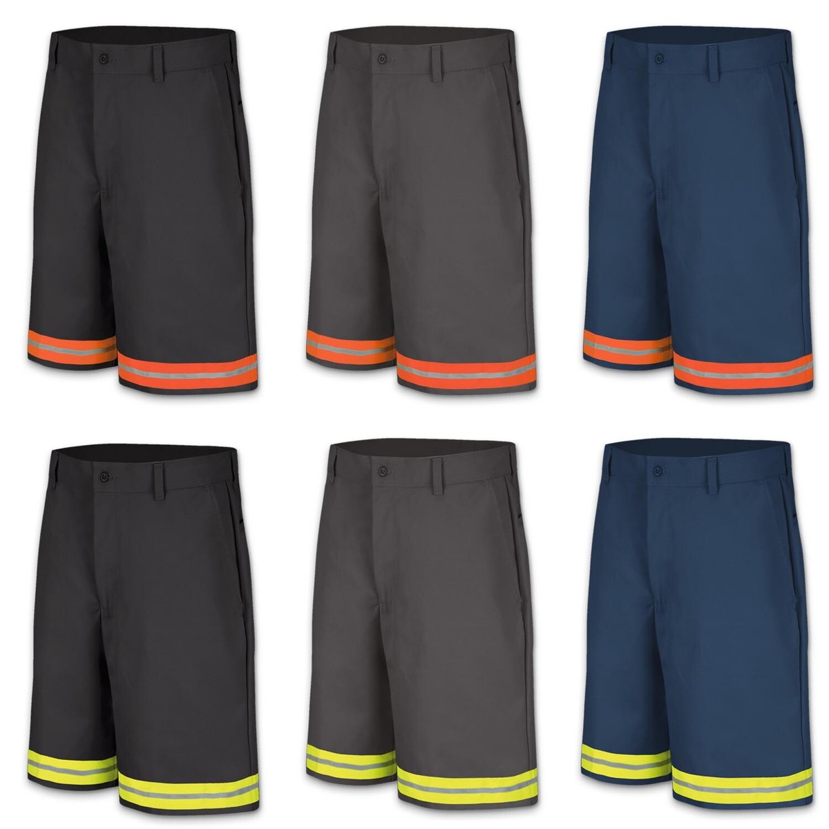 Red Kap Hi Vis Reflective Work Shorts Enhanced Vis Men's