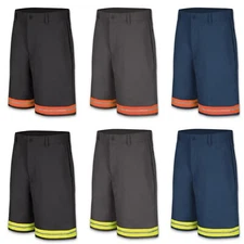 Red Kap Hi Vis Reflective Work Shorts Enhanced Vis Men's Industrial Uniform
