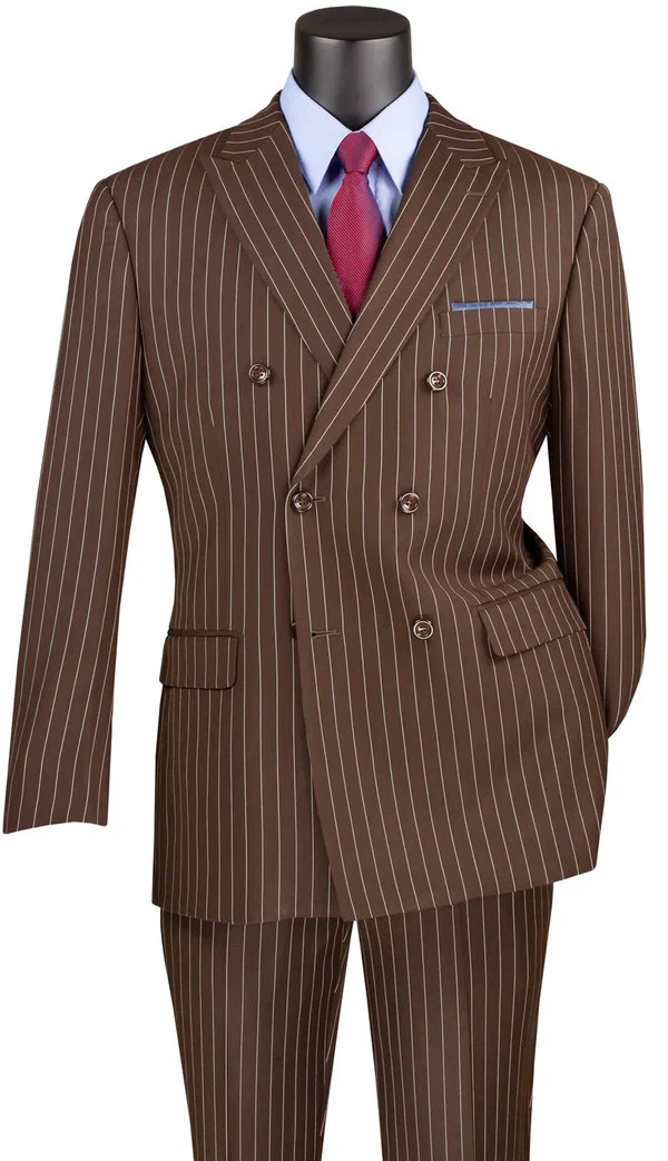 ジャケット・アウター 40's BRAILLON STRIPE DOUBLE BREASTED Brown Double-Breasted Striped Suits & Blazers for Men for sale | eBay