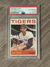 1964 Don Mossi Signed Detroit Tigers PSA Authentic Auto