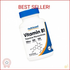 Nutricost Vitamin B1 Thiamine 100mg, 120 Capsules - Gluten Free and Non-GMO