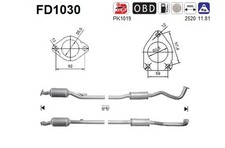 DPF Rußpartikelfilter Dieselpartikelfilter AS FD1030 Cordierit für MITSUBISHI 2