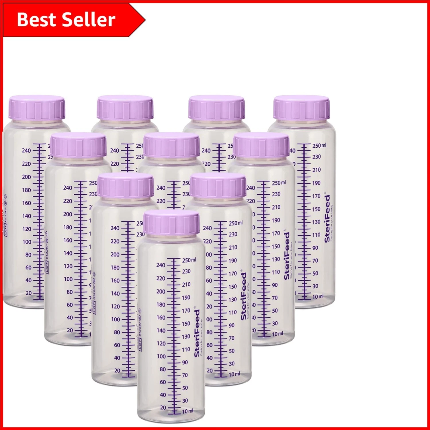 Individually Wrapped 250ml Sterile Baby Bottles – 10 Pack BPA-Free Essentials