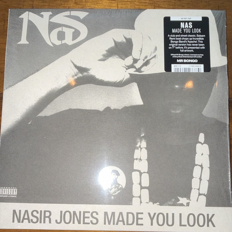 Nas Made You Look 7" Vinyl Record Single Reissue Mr Bongo MRB7170 Hip-Hop