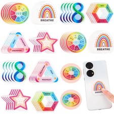 60 Pcs Anxiety Sensory Stickers, Reusable Textured Fidget Strips