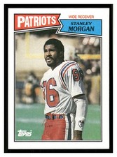 1987 Topps #101 Stanley Morgan New England Patriots Football Card 34021