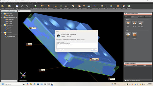 Keyence VL-570 VL-550 VL-500 3D Scanner CMM modules applications - 3D Scanner